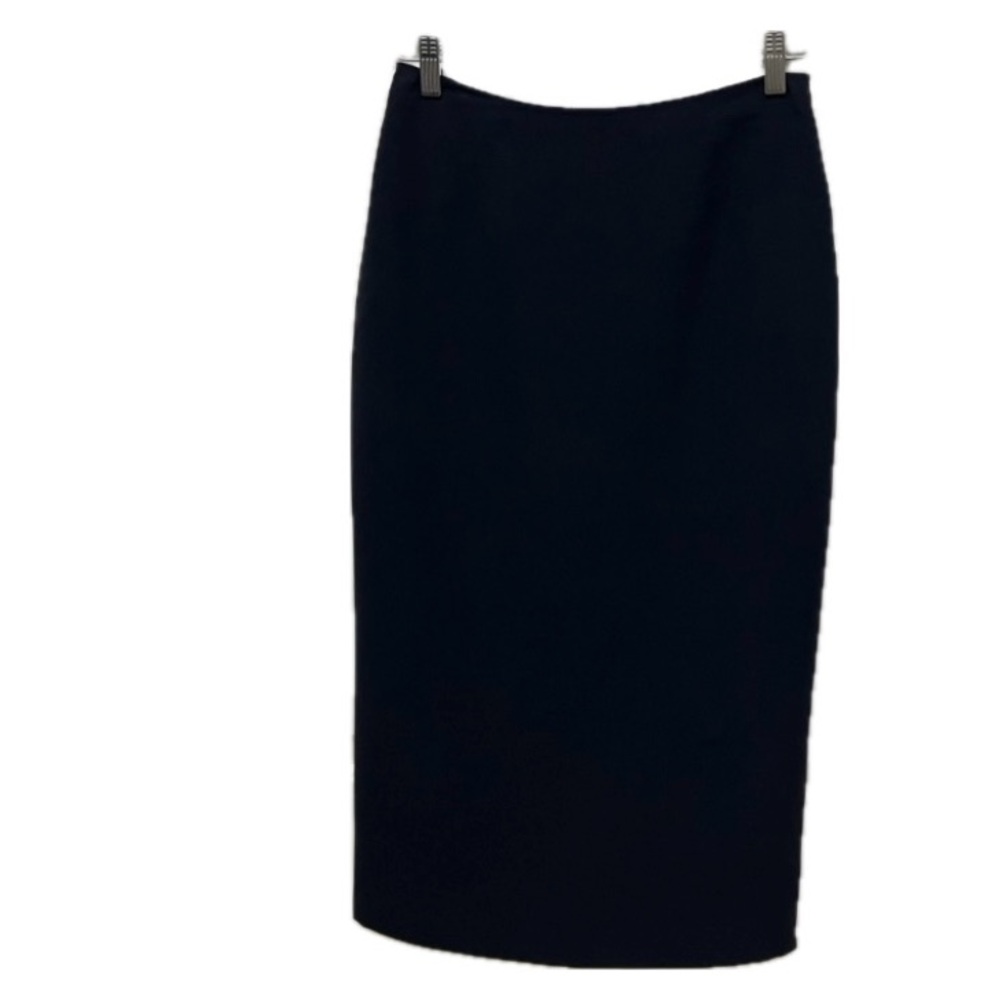 Luisa Spagnoli silk pencil midi skirt, black, lined, size EU 42 US 10